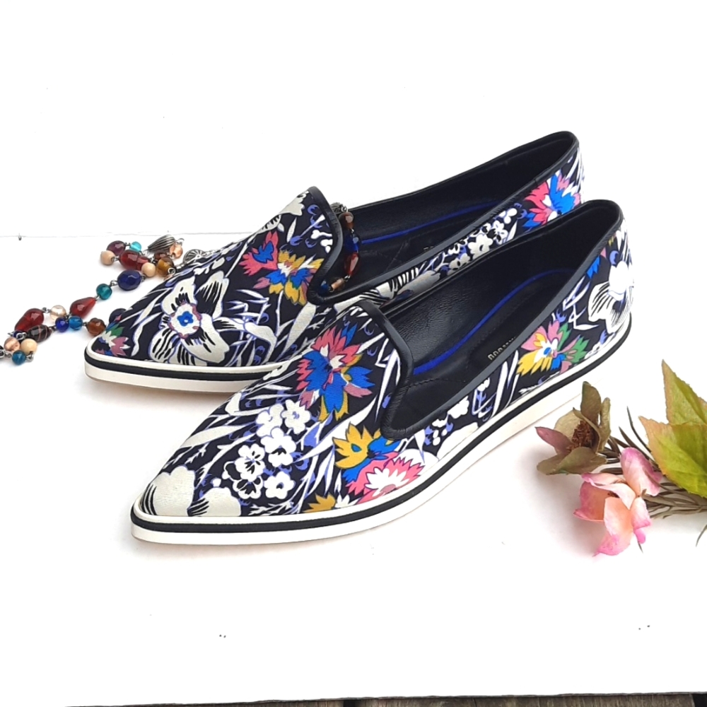 NICHOLAS KIRKWOOD Silk Slip-On Flats - Picture 9 of 11